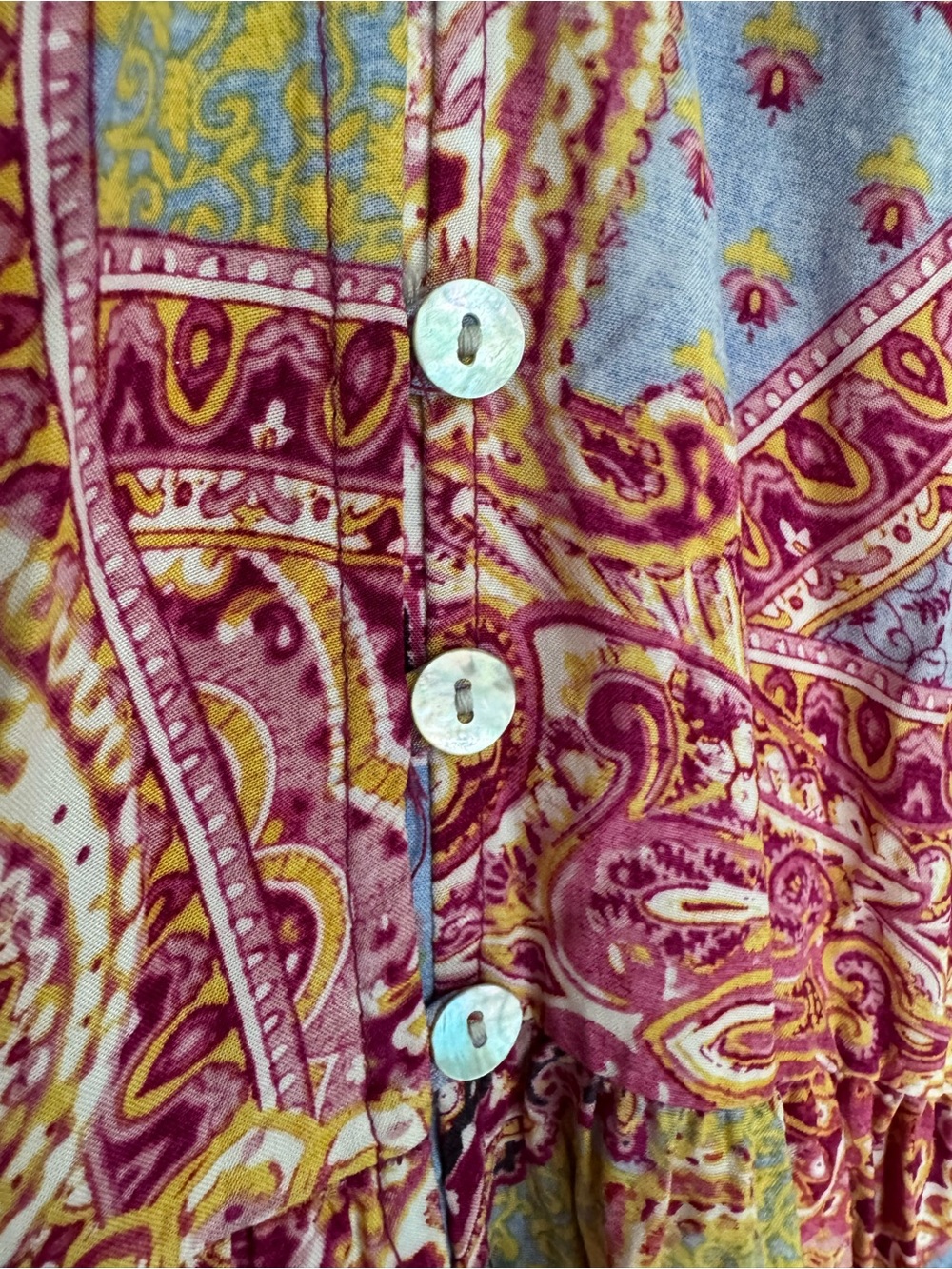 Zara Pink and Light Blue Paisley Midi Dress - Picture 7 of 10